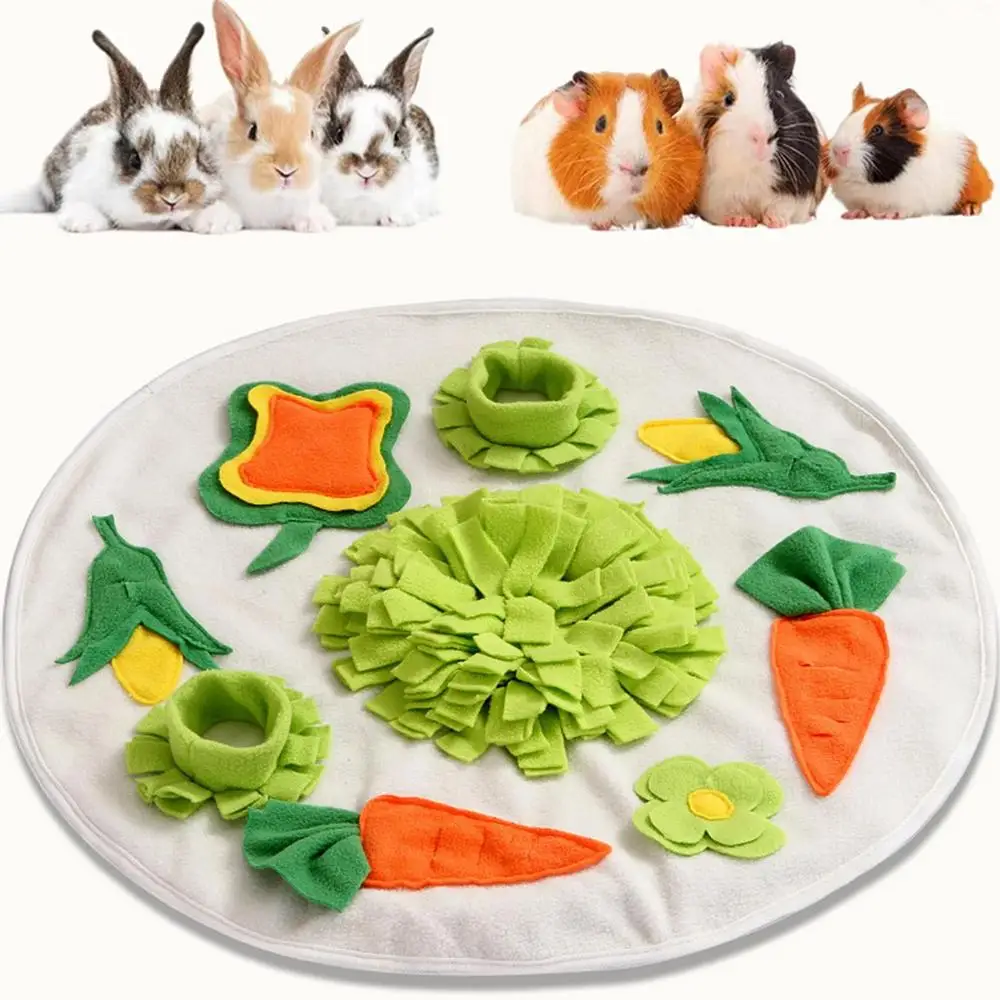 Guinea Pig Foraging Mat Boredom-Busting Pet Game Pet Sniffing Pad With Non-Slip Bottom Suitable For Ferrets Hamsters Slow Feed