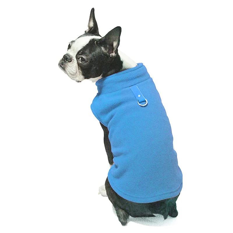 Winter Warm Fleece Dogs Clothes Chihuahua Coat Pet Jacket Vest with D-Ring French Bulldog Apparel Puppy Clothing York Costume