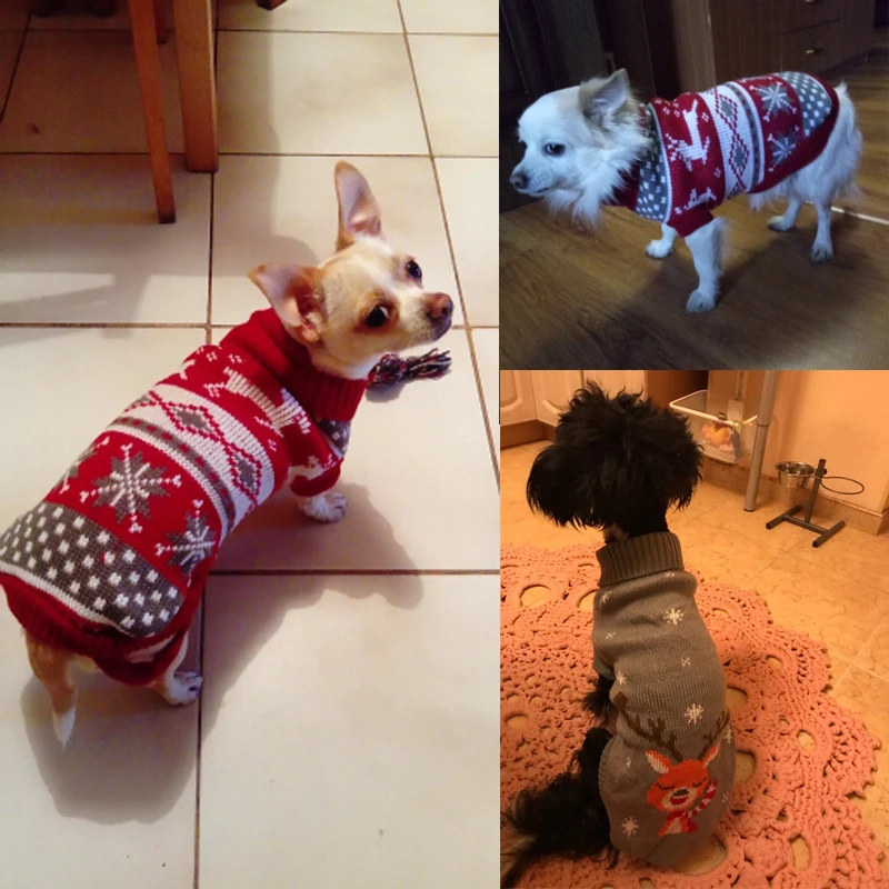 Warm Dog Clothes for Small Dog Coats Jacket Winter Clothes for Dogs Cats Clothing Chihuahua Cartoon Pet Sweater Costume Apparels