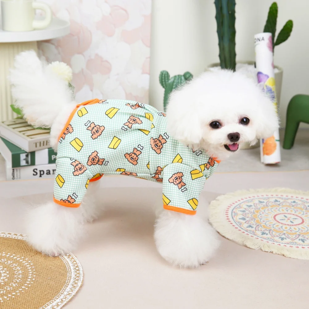 Dog Pajamas Pet Puppy Jumpsuit Soft Puppy Rompers For Small Dogs Cute Clothes Onesies Puppy Nightshirt Pet Puppy Dog Cat Apparel