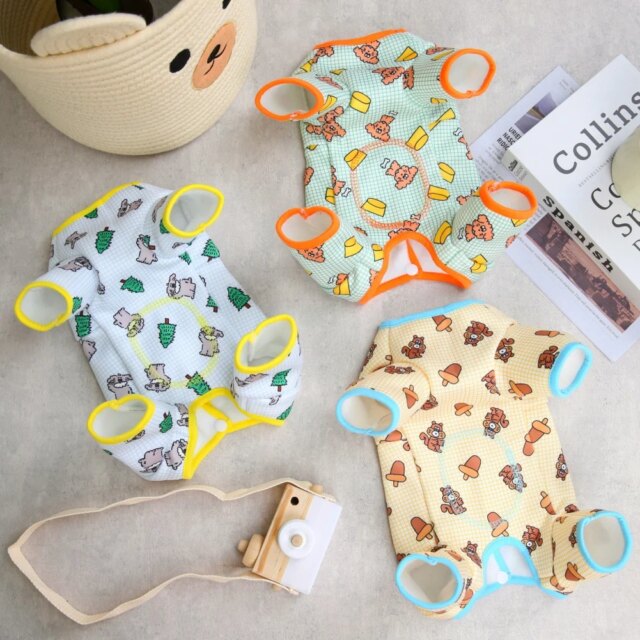 Dog Pajamas Pet Puppy Jumpsuit Soft Puppy Rompers For Small Dogs Cute Clothes Onesies Puppy Nightshirt Pet Puppy Dog Cat Apparel - Image 4