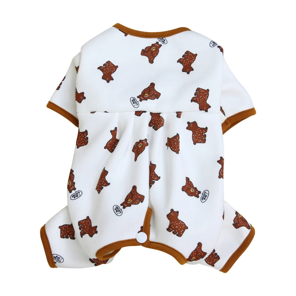 Dog Pajamas Pet Puppy Jumpsuit Soft Puppy Rompers For Small Dogs Cute Clothes Onesies Puppy Nightshirt Pet Puppy Dog Cat Apparel