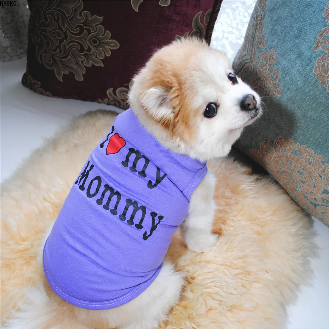 Cute Printed Summer Pets tshirt Puppy Dog Clothes Pet Cat Vest Cotton T Shirt Pug Apparel Costumes Dog Clothes for Small Dogs