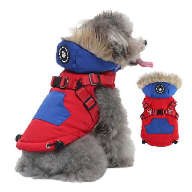 Zipper Dog Coat Zippered Winter Dog Coat Cold Weather Pet Apparel Comfortable Dog Coats For Daily Wear Walking Holiday Party