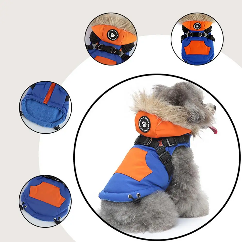 Zipper Dog Coat Zippered Winter Dog Coat Cold Weather Pet Apparel Comfortable Dog Coats For Daily Wear Walking Holiday Party