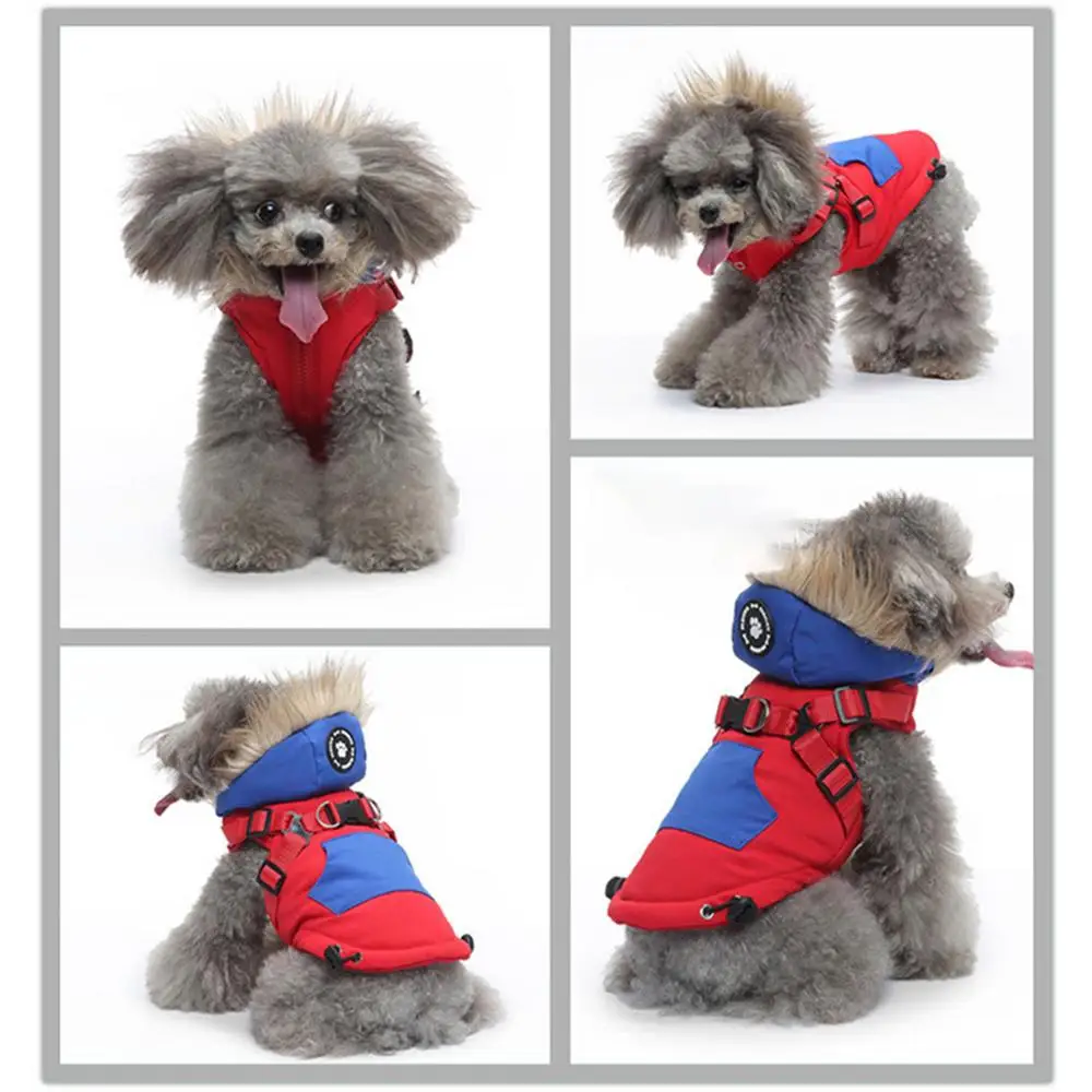 Zipper Dog Coat Zippered Winter Dog Coat Cold Weather Pet Apparel Comfortable Dog Coats For Daily Wear Walking Holiday Party