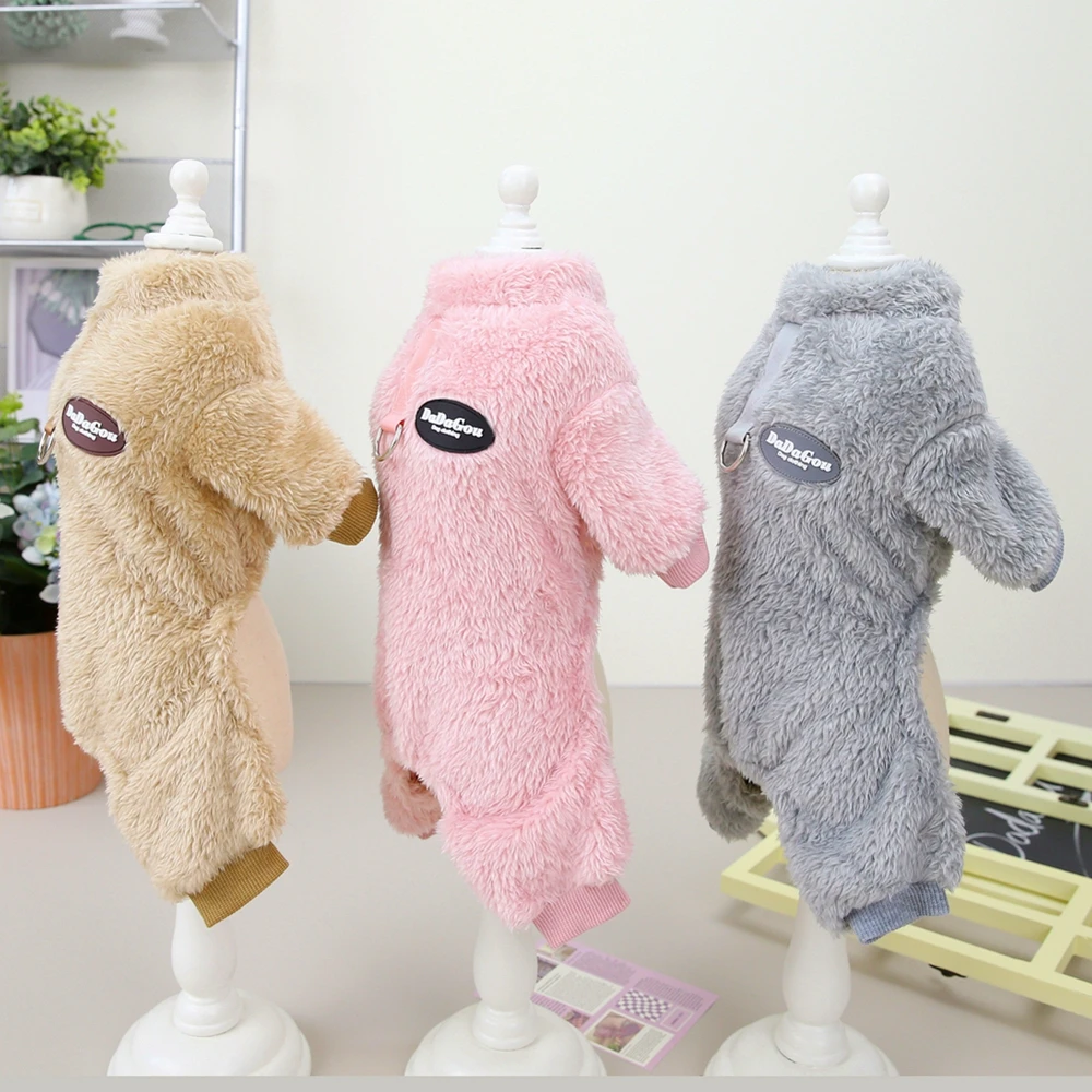 Dog Clothes Pajamas Fleece Jumpsuit Winter Dog Clothing Four Legs Warm Pet Clothes for Small Dogs Chihuahua Costume Apparel