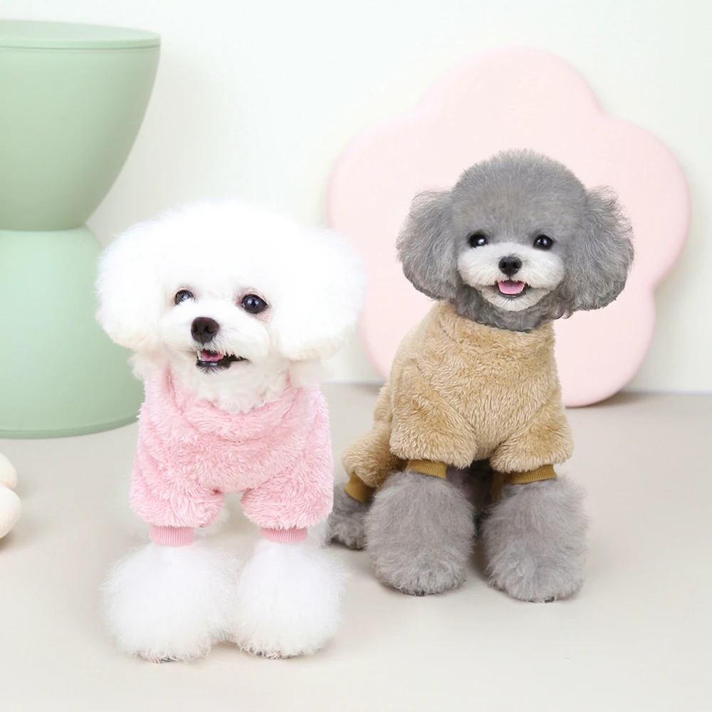 Dog Clothes Pajamas Fleece Jumpsuit Winter Dog Clothing Four Legs Warm Pet Clothes for Small Dogs Chihuahua Costume Apparel