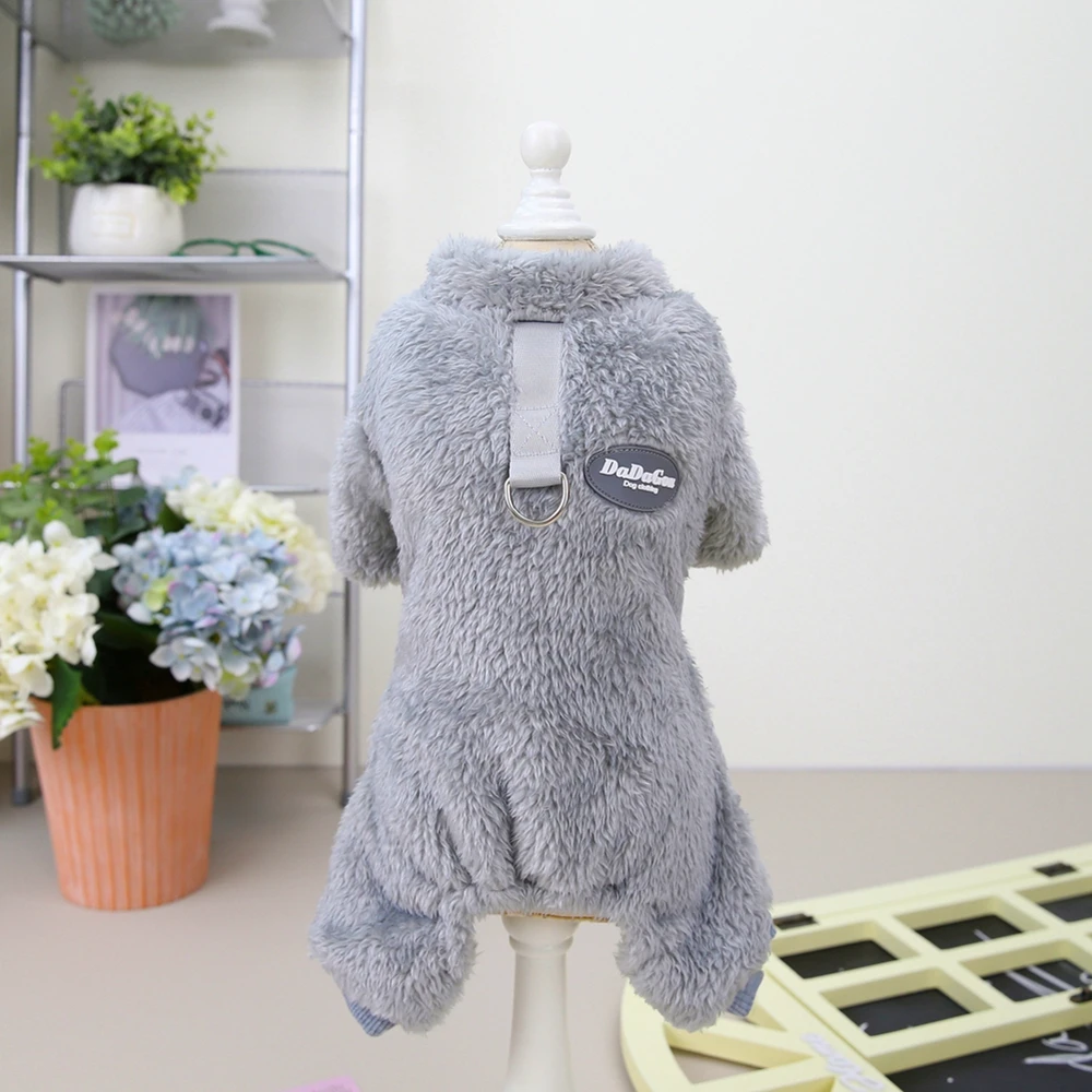 Dog Clothes Pajamas Fleece Jumpsuit Winter Dog Clothing Four Legs Warm Pet Clothes for Small Dogs Chihuahua Costume Apparel