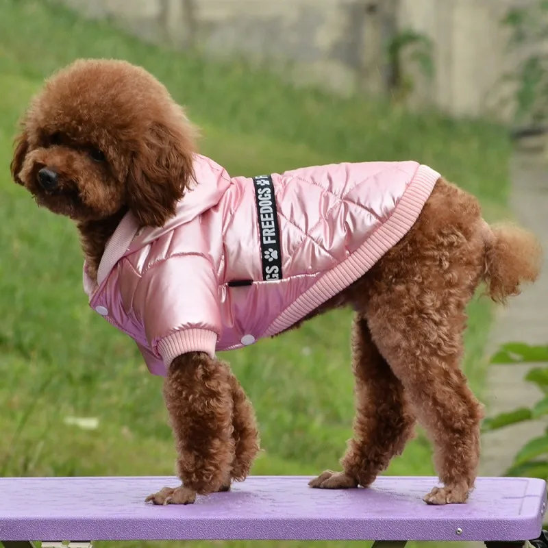 Cozy Dog Winter Coat Windproof Dog Jacket Cold Weather Cat Apparel with Hooded for Small Medium Dogs Cats