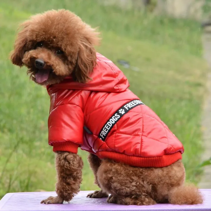 Cozy Dog Winter Coat Windproof Dog Jacket Cold Weather Cat Apparel with Hooded for Small Medium Dogs Cats