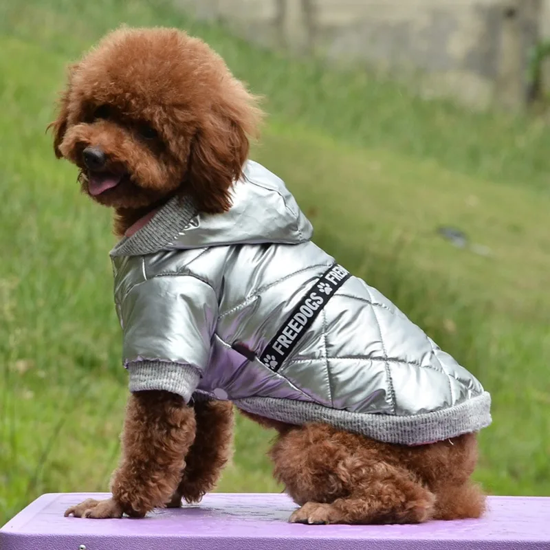 Cozy Dog Winter Coat Windproof Dog Jacket Cold Weather Cat Apparel with Hooded for Small Medium Dogs Cats