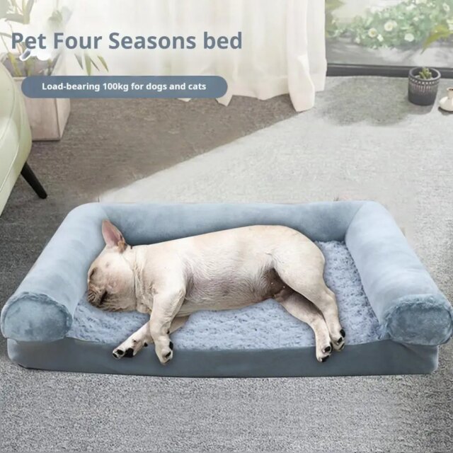 Orthopedic Large Dog Sofa Bed Cozy Pet Couch Nest With Removable Washable Cover Soft Pet Bolster Bed For Big Dogs - Image 5