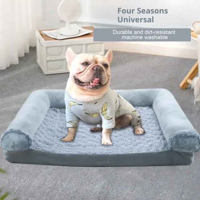 Orthopedic Large Dog Sofa Bed Cozy Pet Couch Nest With Removable Washable Cover Soft Pet Bolster Bed For Big Dogs - Image 2