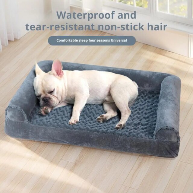 Orthopedic Large Dog Sofa Bed Cozy Pet Couch Nest With Removable Washable Cover Soft Pet Bolster Bed For Big Dogs