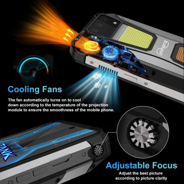 Unihertz 8849 Tank 2 PRO Rugged Smartphone with Projector Android 14 24GB 512GB Mobile Phone 23800mAh 120W Phone 6.79" Display - Image 2