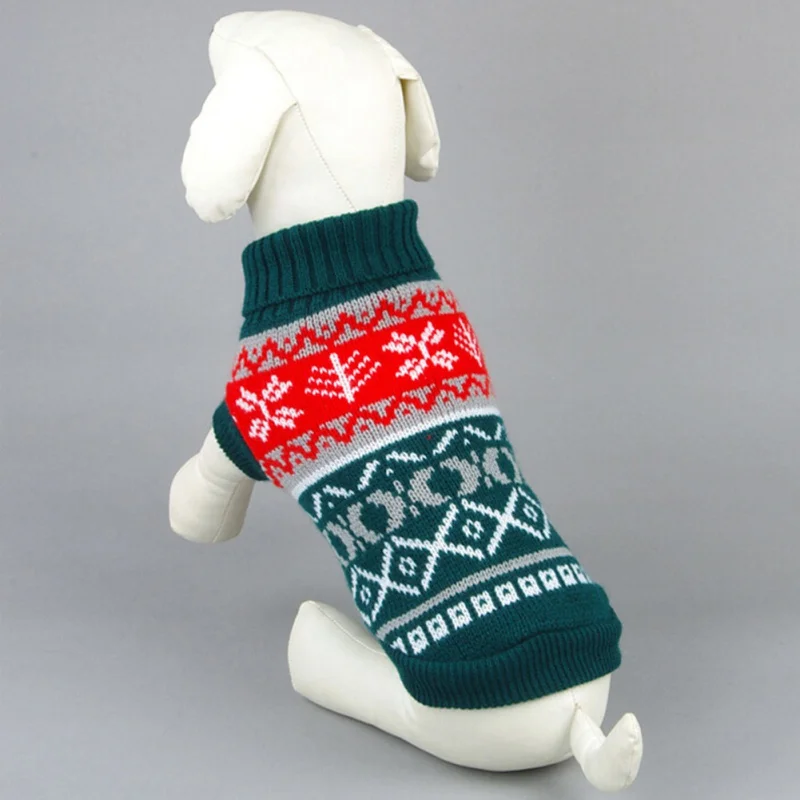 Dog Winter Clothes Knitted Pet Clothes For Small Dogs Yorkies Chihuahua Puppy Pet Warm Sweater Dog Coat Knitting Crochet Apparel