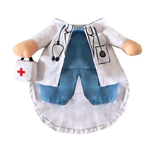 Pet Halloween Costume Funny Dog Cat Doctor Costume Pet Doctor Clothing Funny Cosplay Clothes Dress Apparel Outfit Uniform - Image 3