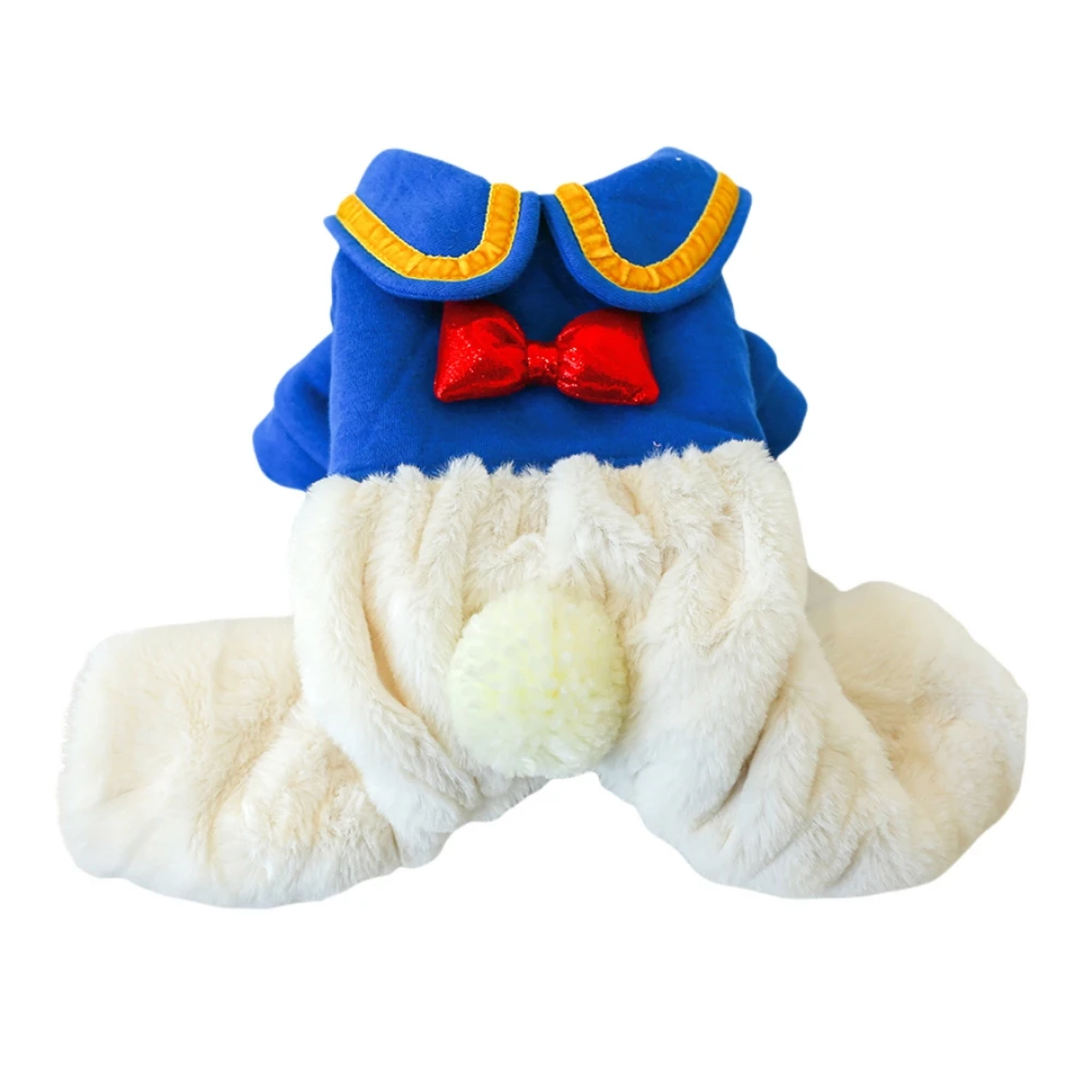 Winter Dog Clothes Plush Warm Pet Costume Dog Cold Weather Coats Cat Apparel Cute Doggie Jumpsuit Pet Four Legged Pajamas