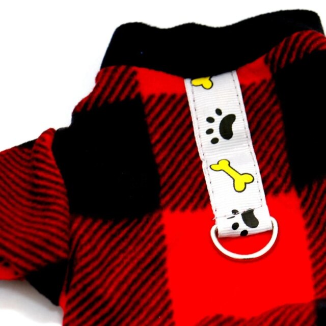 Christms Dog Fleece Vest Sweater Winter Jacket for Small Dogs with D-ring Leash Cold Weather Coat Hoodie Cat Apparels - Image 3