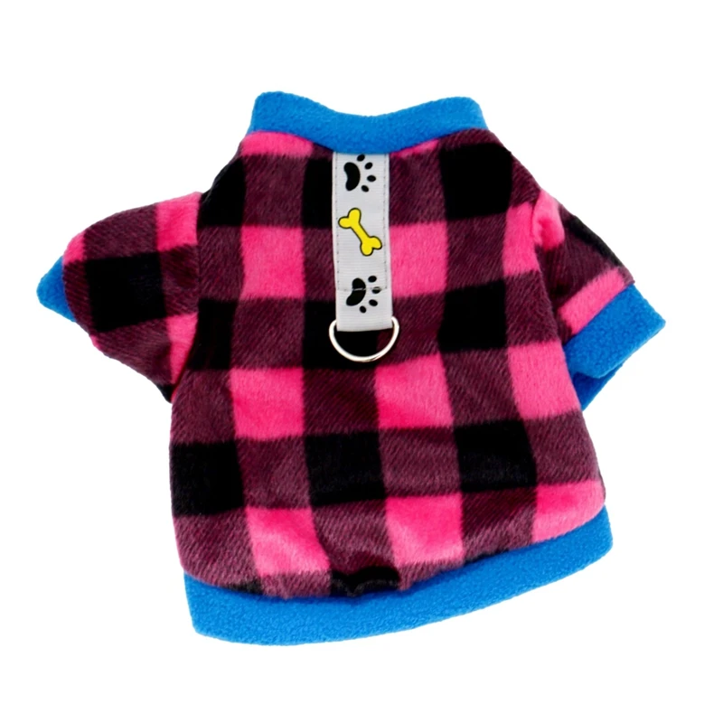 Christms Dog Fleece Vest Sweater Winter Jacket for Small Dogs with D-ring Leash Cold Weather Coat Hoodie Cat Apparels