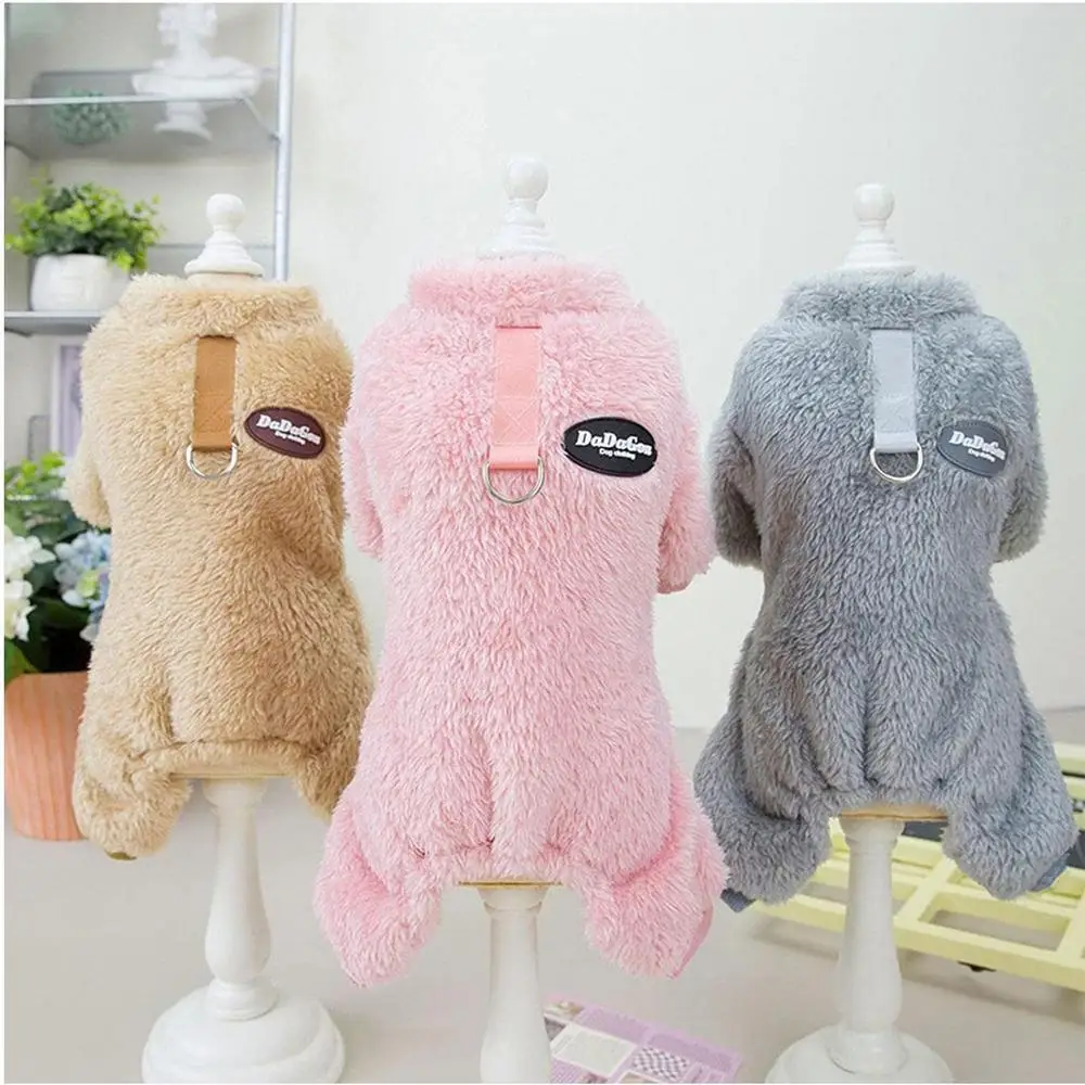 Dog Winter Pajamas Thermal Pet Clothes For Dog Pajamas Winter Doggy Soft Pet Cold Weather Clothes Cat Apparel For Small Medium