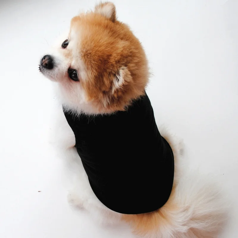 Dog Blank Shirt Dog T-Shirts Basic Pet Vest Clothes Soft Breathable Pet Sleeveless Costumes Apparel for Small Medium Dogs Cats