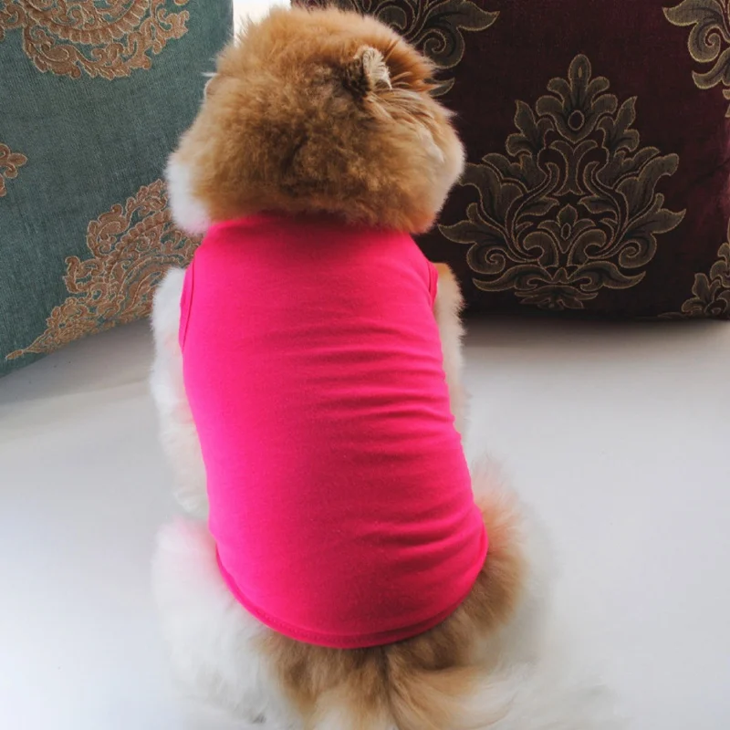 Dog Blank Shirt Dog T-Shirts Basic Pet Vest Clothes Soft Breathable Pet Sleeveless Costumes Apparel for Small Medium Dogs Cats