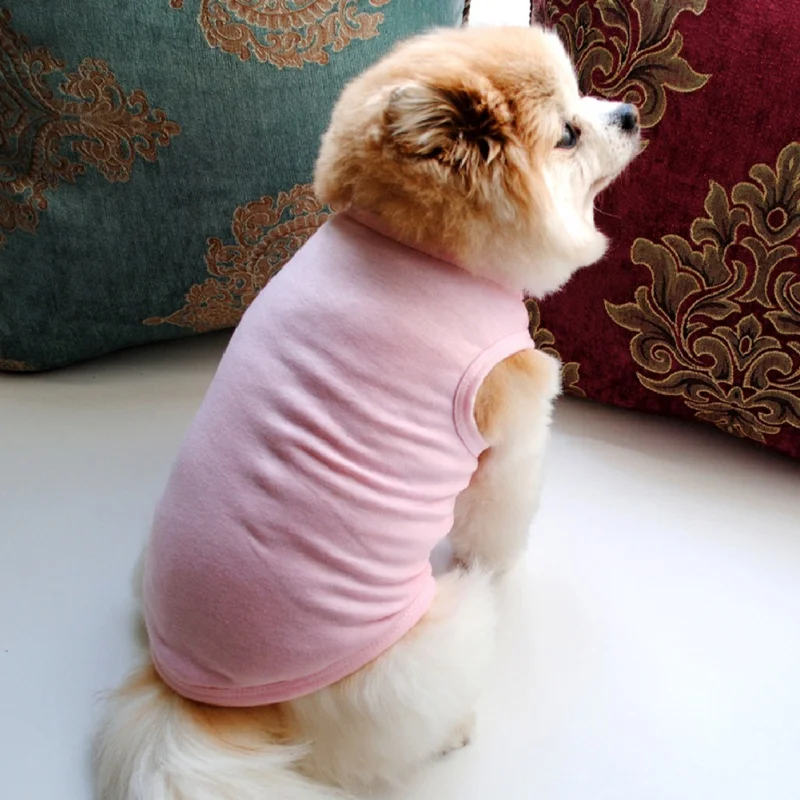 Dog Blank Shirt Dog T-Shirts Basic Pet Vest Clothes Soft Breathable Pet Sleeveless Costumes Apparel for Small Medium Dogs Cats