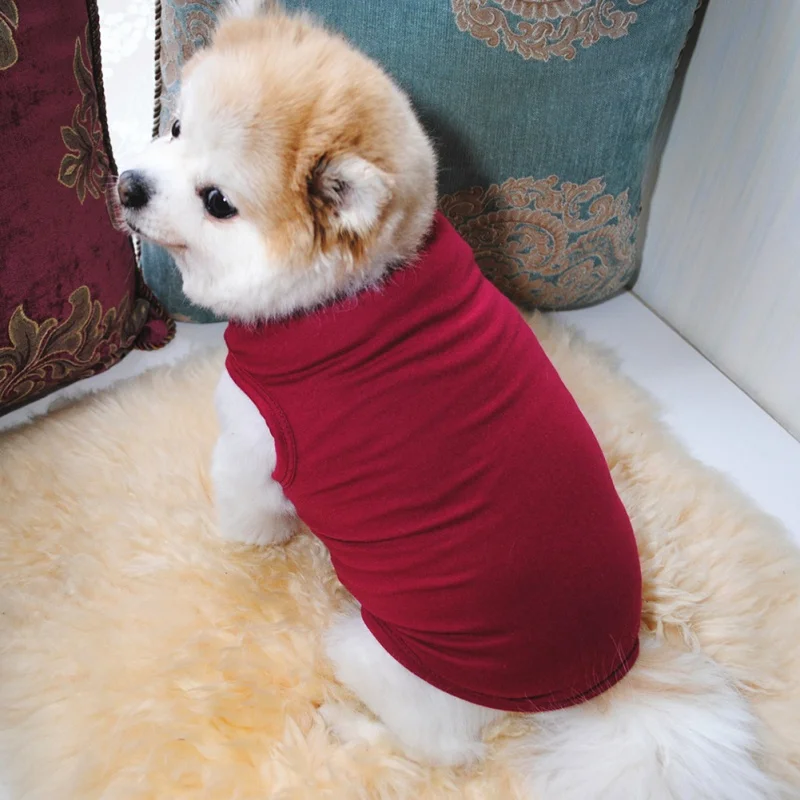 Dog Blank Shirt Dog T-Shirts Basic Pet Vest Clothes Soft Breathable Pet Sleeveless Costumes Apparel for Small Medium Dogs Cats