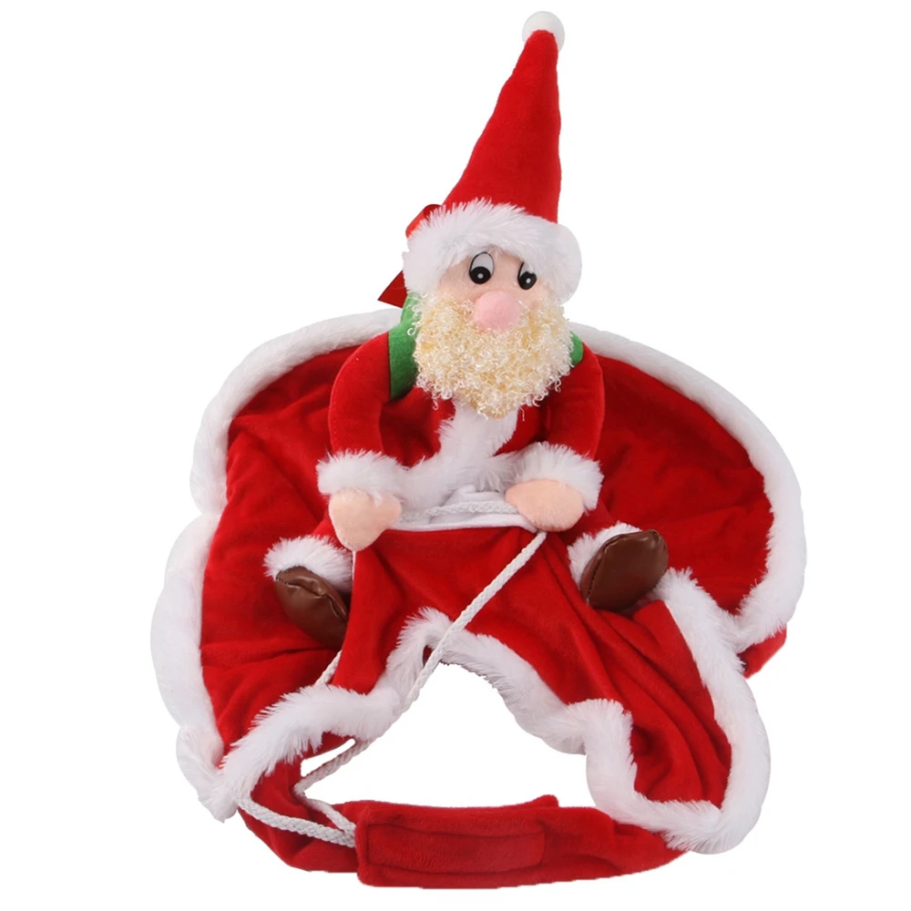 Christmas Dog Costume Riding Santa Claus Funny Dog Christmas Apparel Pet Cat Holiday Outfit Clothes Halloween Xmas Dressing up