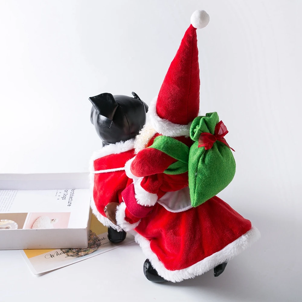 Christmas Dog Costume Riding Santa Claus Funny Dog Christmas Apparel Pet Cat Holiday Outfit Clothes Halloween Xmas Dressing up