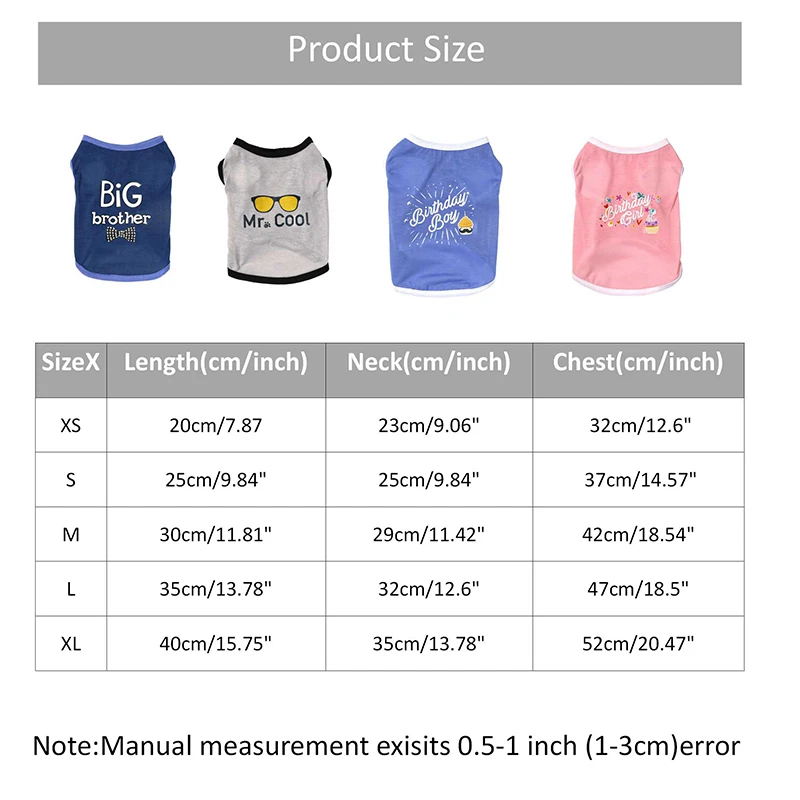 Pet Dog Vest Letter Printed T shirt Dog Summer Clothes Puppy French Bulldog Pug Apparel Costumes for Pet Medium Dogs Clothing