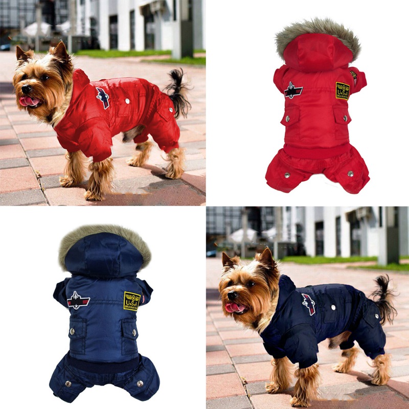 Warm Dog Coat Jacket Four Legs Jumpsuit Pants Apparel Winter Waterproof Pet Dog Clothes Fashion for Chihuahua Yorkie