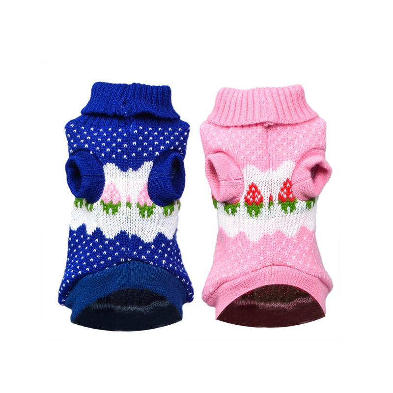 Cartoon Cat Dog Clothes Warm Christmas Sweater For Small Yorkies Chihuahua Winter Pet Cat Clothing Coat Knitting Crochet Apparel