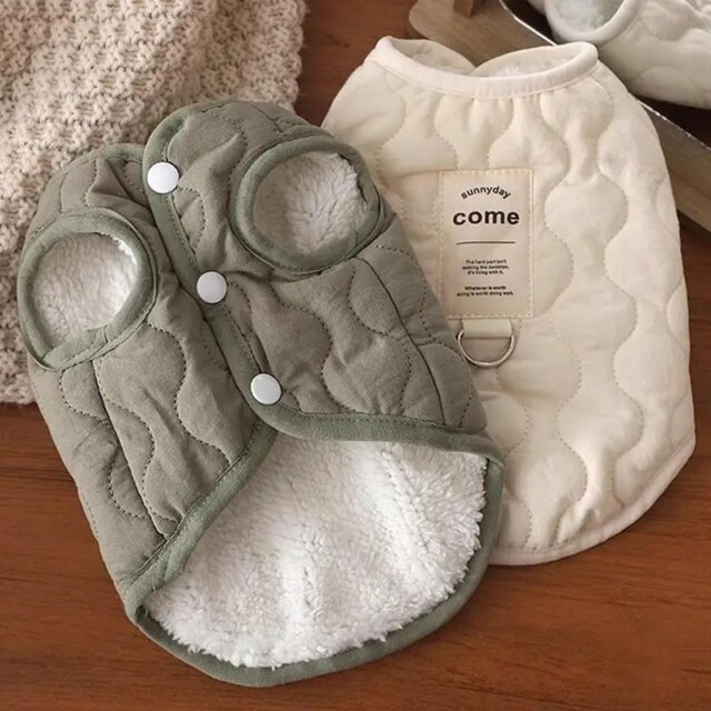 Small Dog Winter Clothes Warm Dog Jacket With Built In Harness Hole Cold Weather Pet Apparel Cozy Snow Vest For Small Dogs Cats