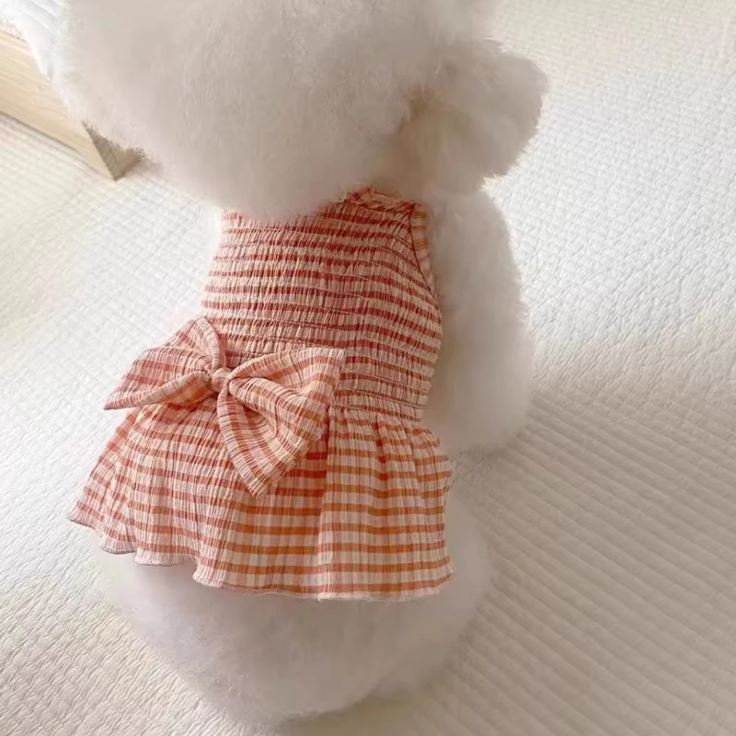 Dog Dress Summer Puppy Clothes Dog Suspender Skirt Pet Bow Striped Vest Chihuahua Bichon Kitten Pet Clothing Dog Apparel