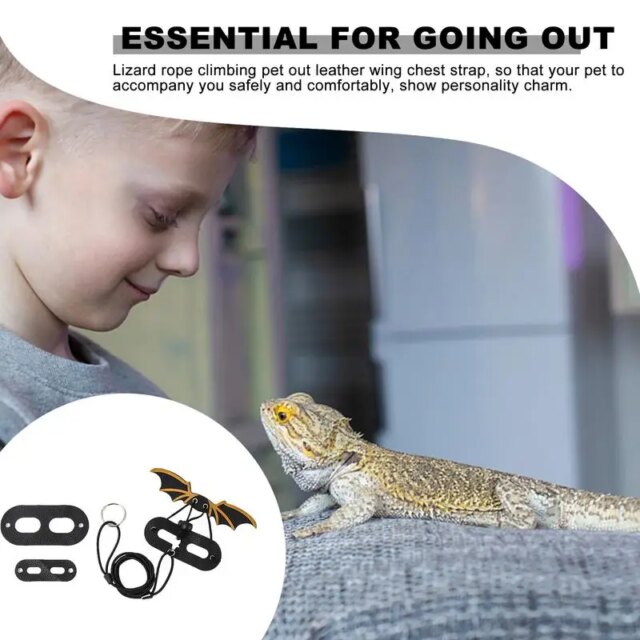 Bearded Dragon Harness And Leash 3 Size Harness Leash For Lizard Adjustable Reptile Training Lead Harness Flexible Animal - Image 3