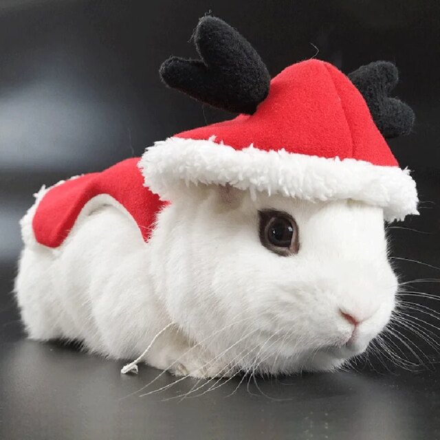 Christmas Bunny Vest Harness Outdoor Leash Set Rabbit Clothing Suit Small Pet Ferret Hamster Small Animal Clothes for Walking - Image 5
