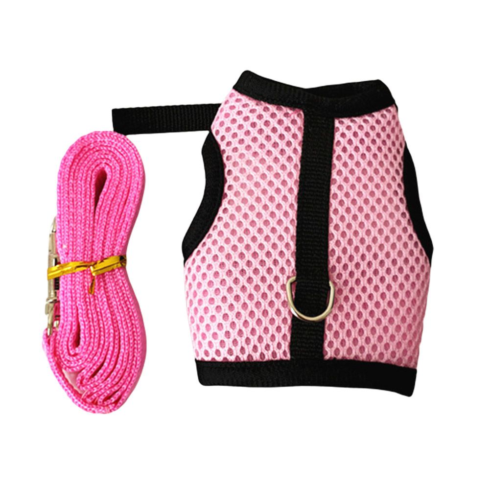 Small Pet Rabbit Harness Vest and Leash Set For Ferret Guinea Pig Bunny Hamster Puppy Mesh Chest Strap Harness Pet Supplies