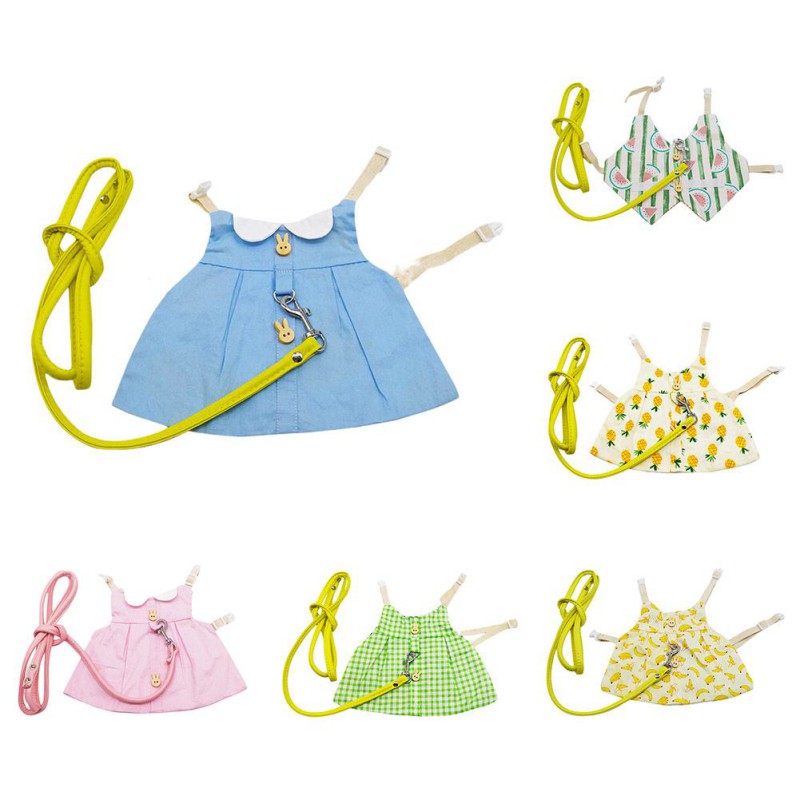 Small Animal Harness Vest Leash Set Comfort Clothes Travel Chest Strap Rabbit Ferret Bunny Hamster Walking Harness