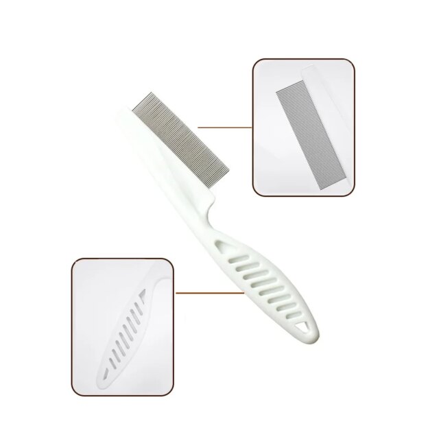 Pet Flea Tick Remover Comb - Stainless Steel MultiColor Grooming Tool for Dogs and Cats - Protects from Fleas, Lice, and Ticks - Image 3
