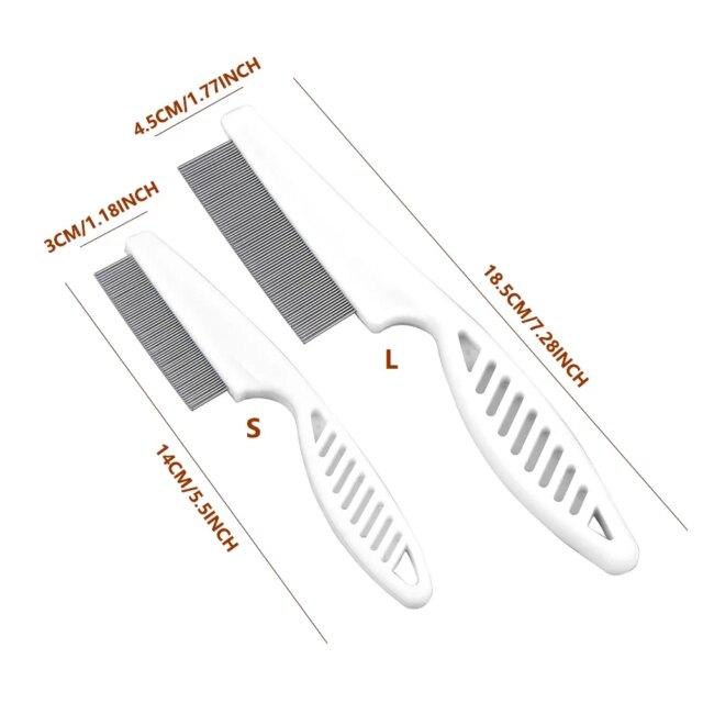 Pet Flea Tick Remover Comb - Stainless Steel MultiColor Grooming Tool for Dogs and Cats - Protects from Fleas, Lice, and Ticks - Image 5