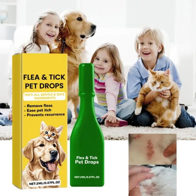 Cat Tick Spray Pet External Drops Long Lasting Tick Removal Tool Comfortable Pet Care Spray Tick Liquid Tick Removal Tool For