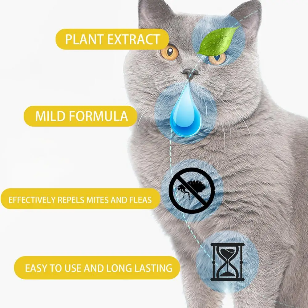 Cat Tick Spray Pet External Drops Long Lasting Tick Removal Tool Comfortable Pet Care Spray Tick Liquid Tick Removal Tool For