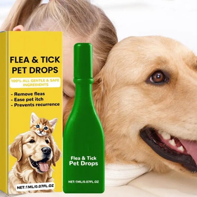 Dog Tick Liquid Cat Tick Control Pet External Drops Long Lasting Comfortable Natural Pet Care Spray For Cats & Kittens - Image 2