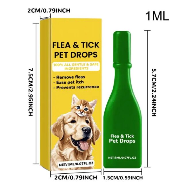 Dog Tick Liquid Cat Tick Control Pet External Drops Long Lasting Comfortable Natural Pet Care Spray For Cats & Kittens - Image 6